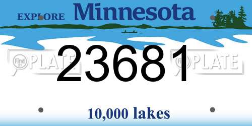 23681 Minnesota License Plate