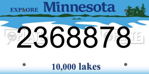 2368878 Minnesota License Plate