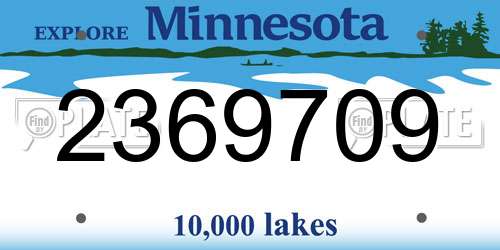 2369709 Minnesota License Plate
