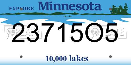 23715O5 Minnesota License Plate