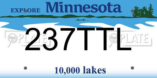 237TTL Minnesota License Plate
