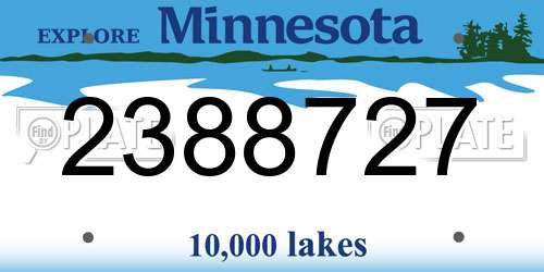 2388727 Minnesota License Plate