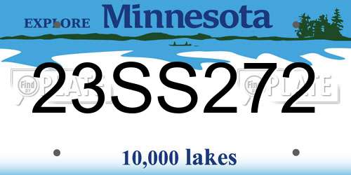 23SS272 Minnesota License Plate