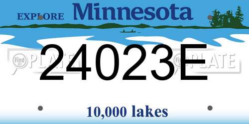 24023E Minnesota License Plate