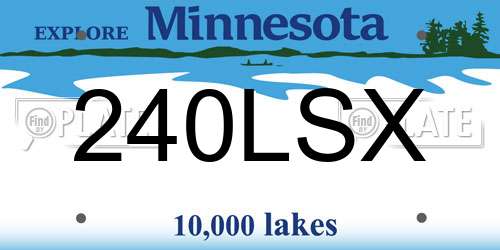 240LSX Minnesota License Plate