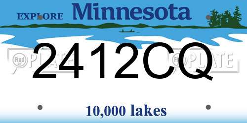 2412CQ Minnesota License Plate