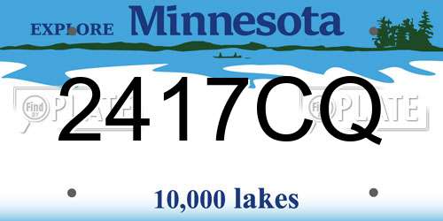 2417CQ Minnesota License Plate