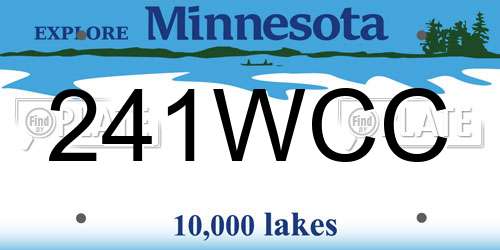 241WCC Minnesota License Plate