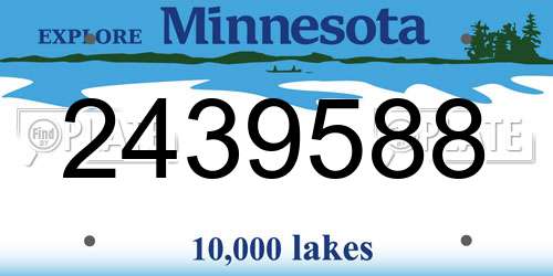 2439588 Minnesota License Plate