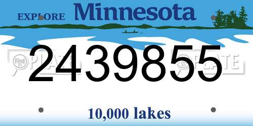 2439855 Minnesota License Plate