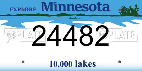 24482 Minnesota License Plate