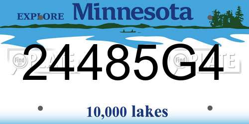 24485G4 Minnesota License Plate