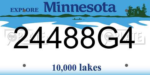 24488G4 Minnesota License Plate