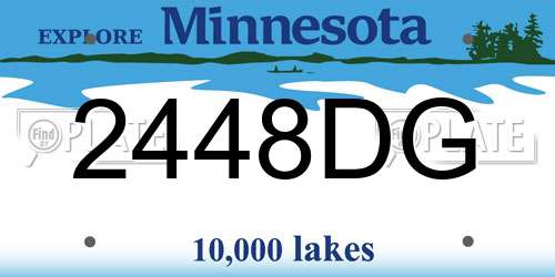 2448DG Minnesota License Plate