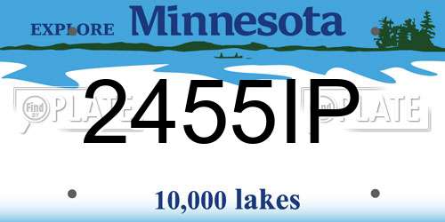 2455IP Minnesota License Plate