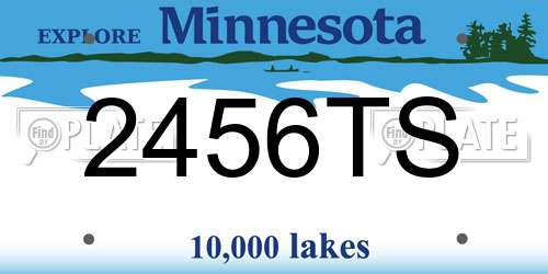 2456TS Minnesota License Plate
