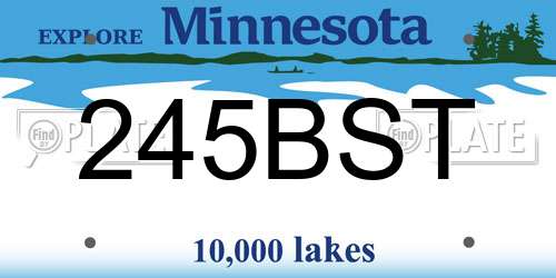 245BST Minnesota License Plate
