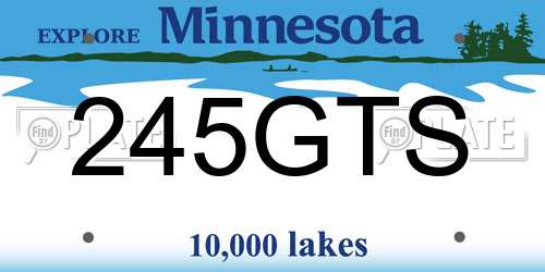 245GTS Minnesota License Plate