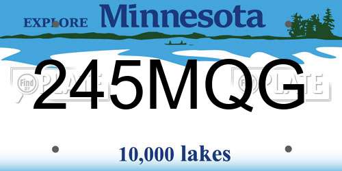 245MQG Minnesota License Plate