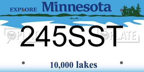 245SST Minnesota License Plate