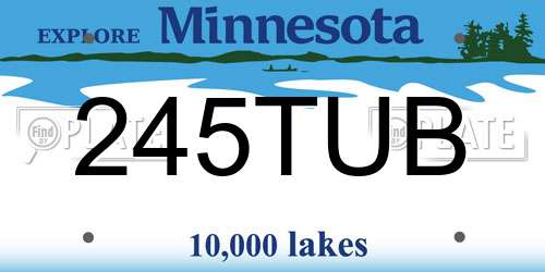 245TUB Minnesota License Plate