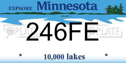 246FE Minnesota License Plate