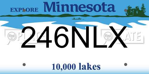 246NLX Minnesota License Plate