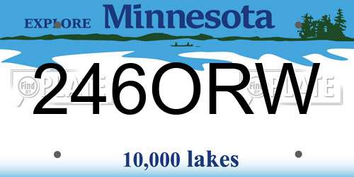 246ORW Minnesota License Plate