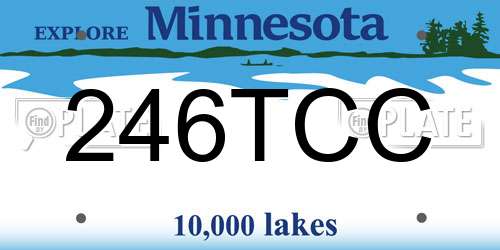 246TCC Minnesota License Plate