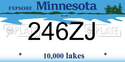 246ZJ Minnesota License Plate