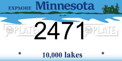 2471 Minnesota License Plate