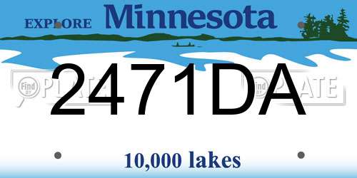 2471DA Minnesota License Plate
