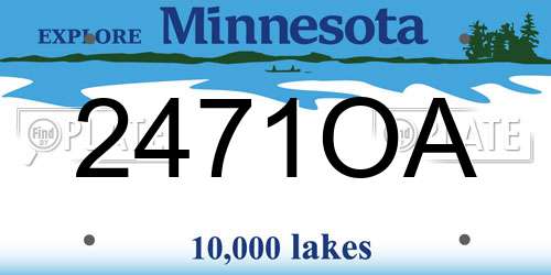 2471OA Minnesota License Plate