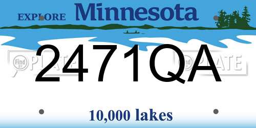 2471QA Minnesota License Plate