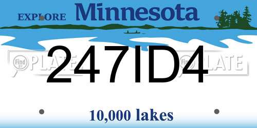 247ID4 Minnesota License Plate