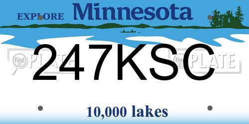 247KSC Minnesota License Plate