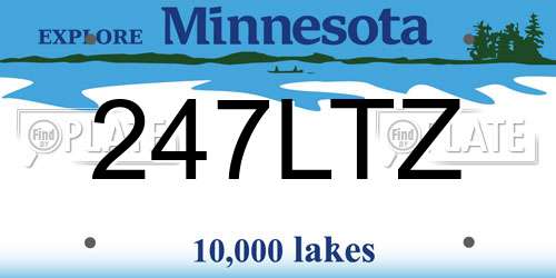 247LTZ Minnesota License Plate
