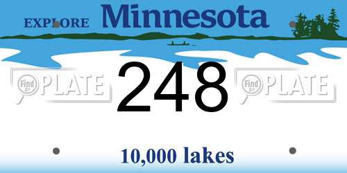 248 Minnesota License Plate