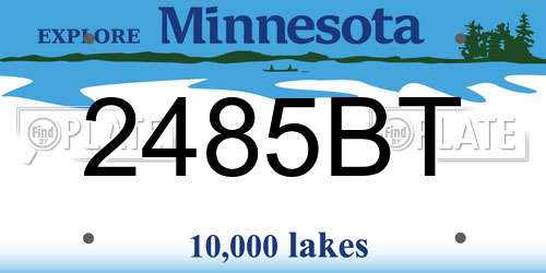 2485BT Minnesota License Plate
