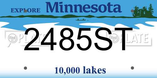 2485ST Minnesota License Plate