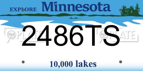 2486TS Minnesota License Plate