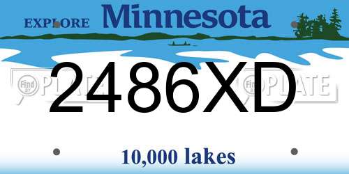 2486XD Minnesota License Plate