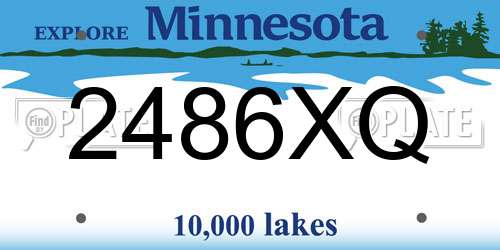 2486XQ Minnesota License Plate