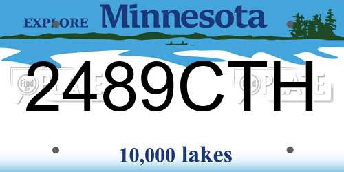 2489CTH Minnesota License Plate