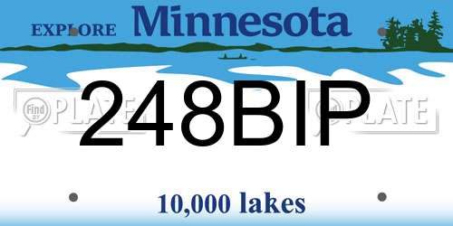 248BIP Minnesota License Plate