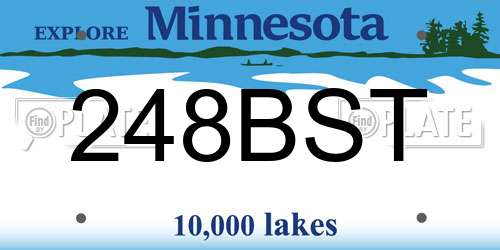 248BST Minnesota License Plate