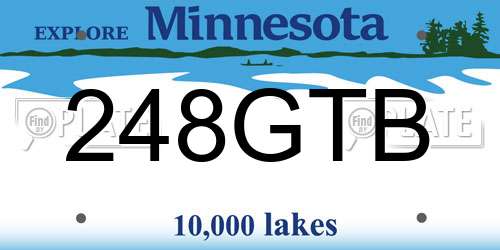 248GTB Minnesota License Plate