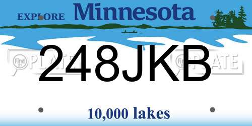 248JKB Minnesota License Plate
