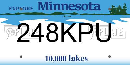 248KPU Minnesota License Plate