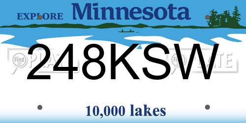 248KSW Minnesota License Plate